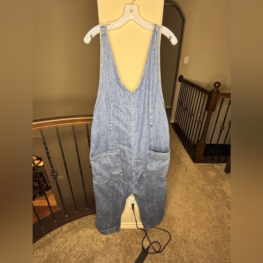 We The Free Light Blue Denim Jumpsuit